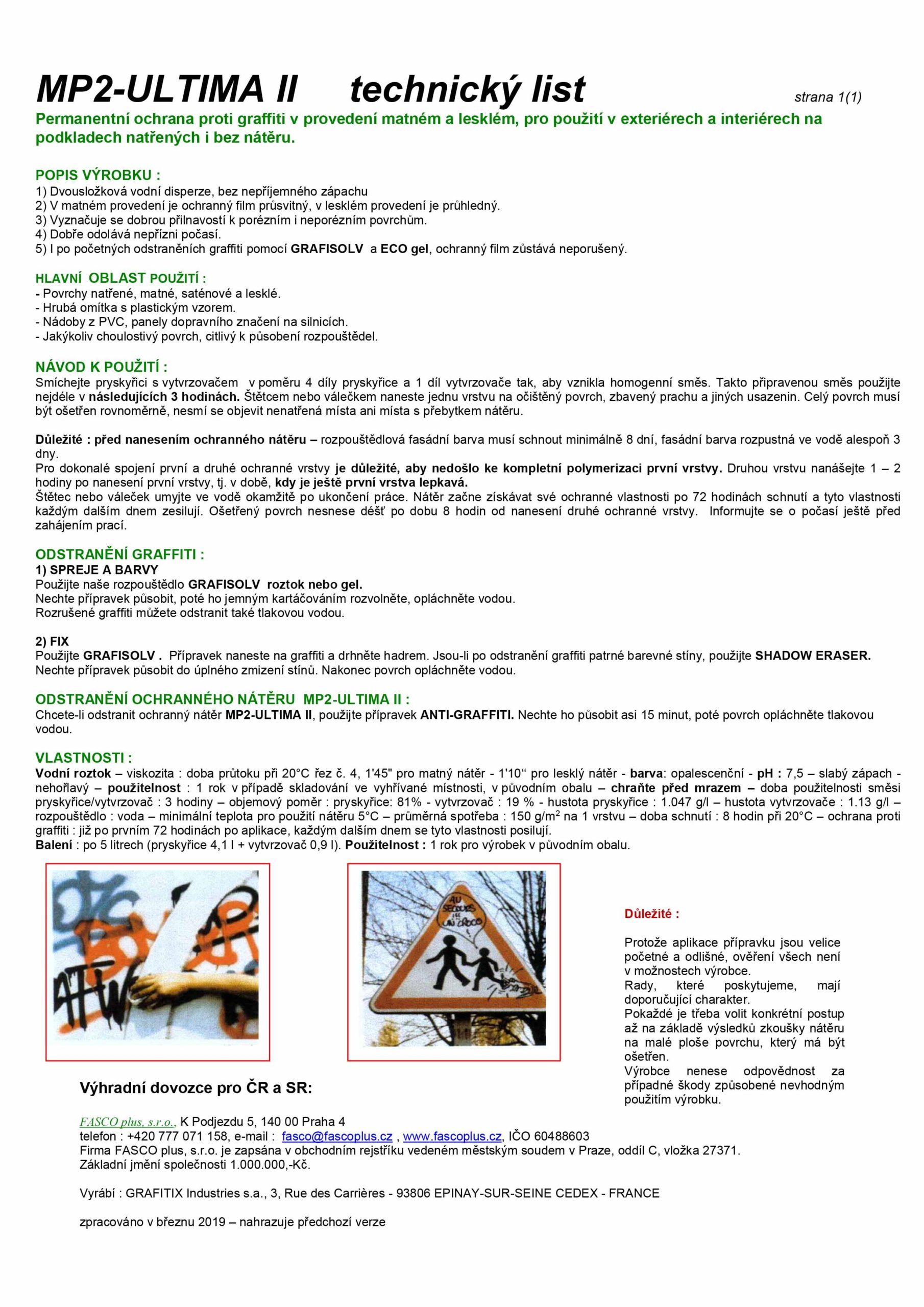 MP2-ULTIMA II technický list